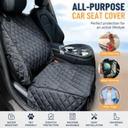 Waterproof Front Seat Pet Car Cover, 2 Pack, Dog Seat Protector for Hair, Dirt & Spills