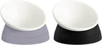 2-Pack Adjustable Tilted Cat Bowls – 17 oz