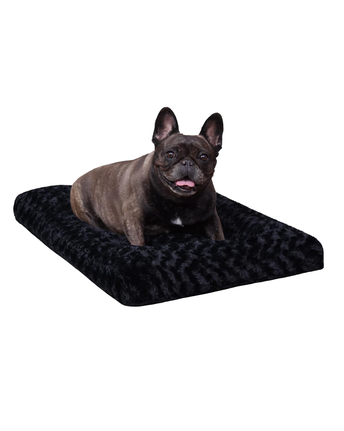 41" Washable Large Dog Bed – Soft Plush Crate Mat with Non-Slip Bottom, Gray