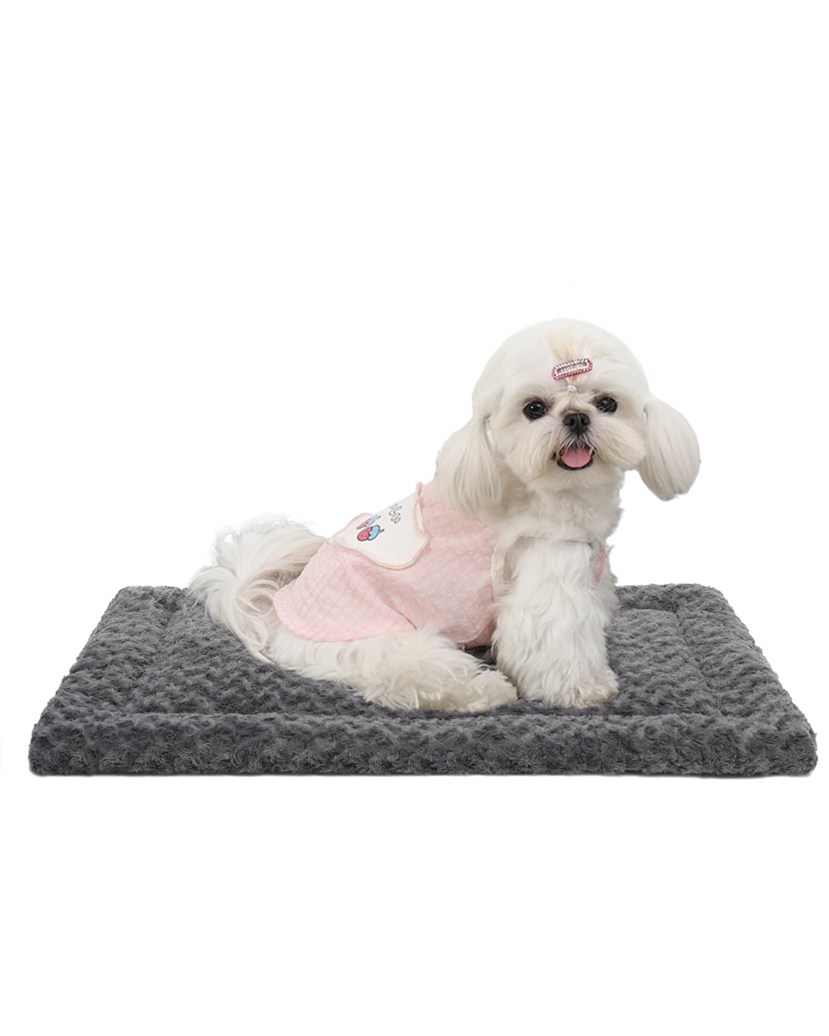36" x 23" Washable Dog Bed Mat – Soft Plush Crate Pad for Medium Dogs