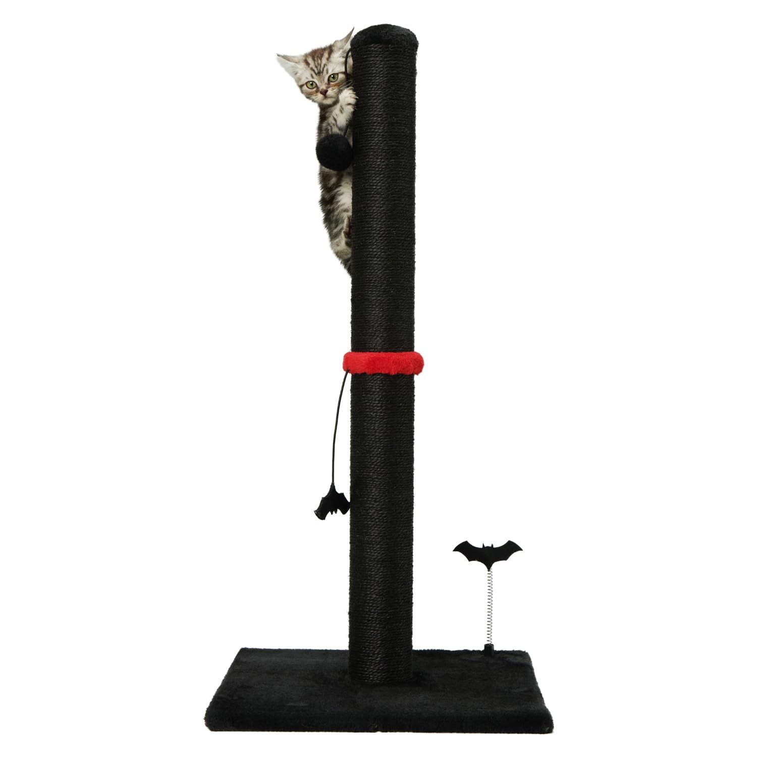 Cat Scratching Post for Kittens – Sisal Scratcher with Hanging Ball, Beige