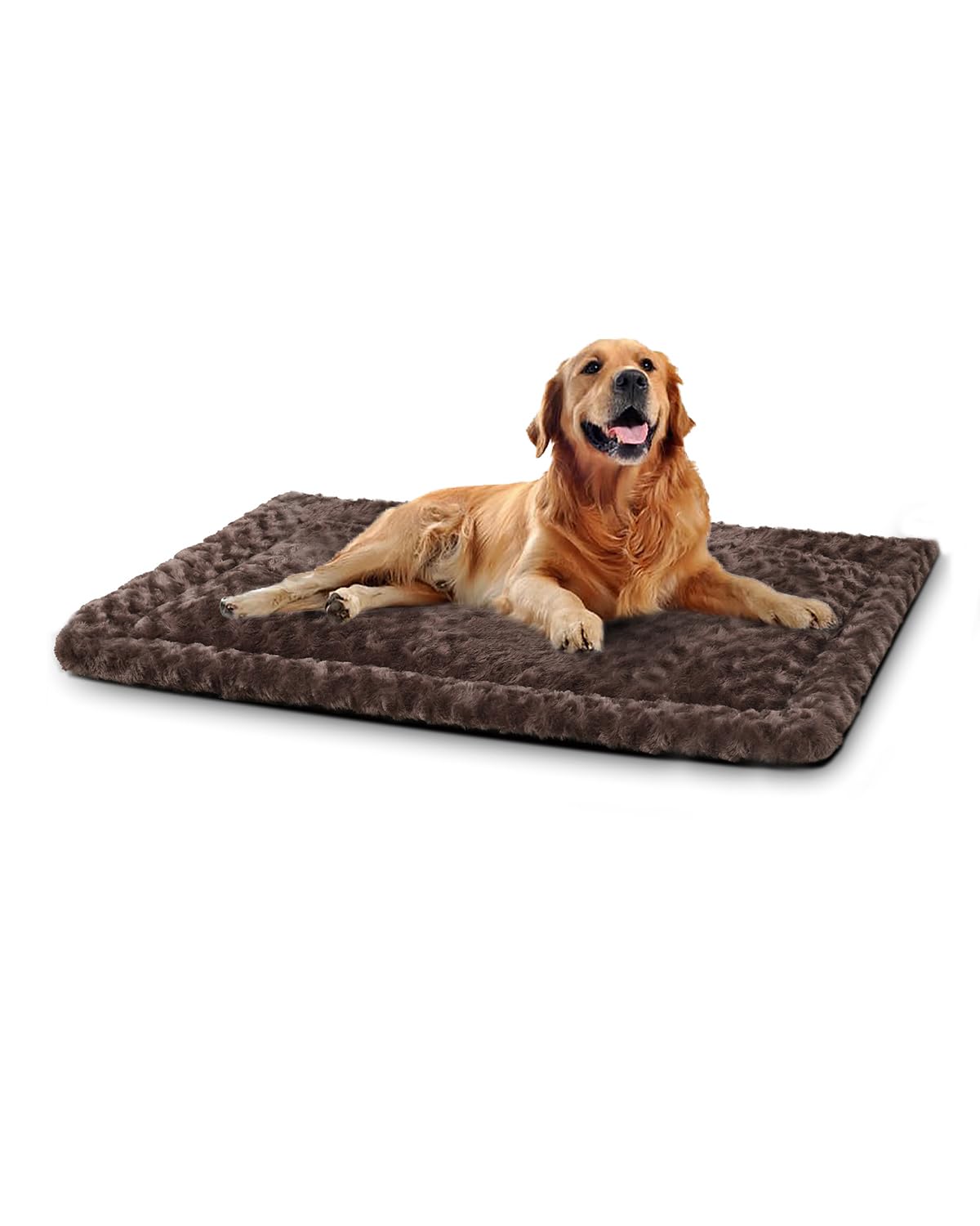36" x 23" Washable Dog Bed Mat – Soft Plush Crate Pad for Medium Dogs