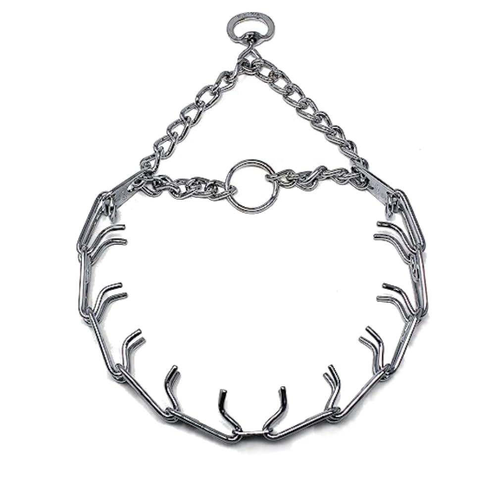 3.0mm Stainless Steel Prong Training Collar for Dogs – Adjustable 22" Anti-Pull Collar