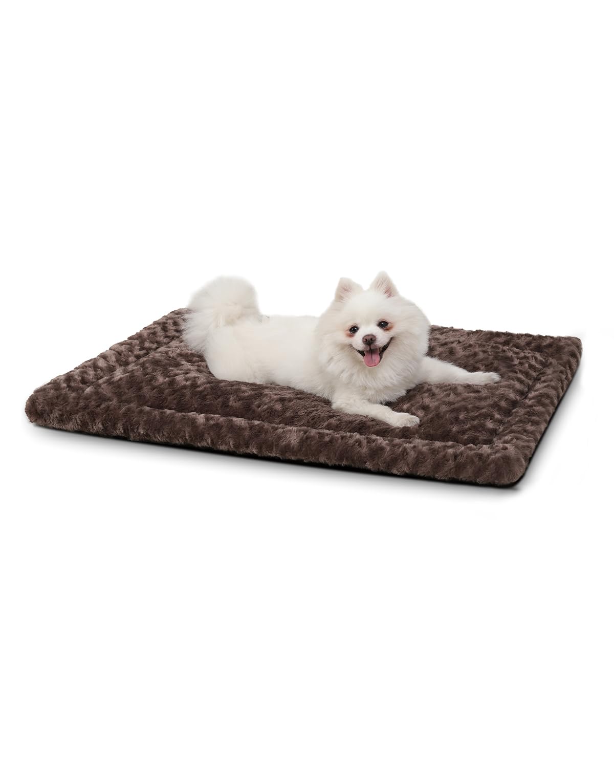 36" x 23" Washable Dog Bed Mat – Soft Plush Crate Pad for Medium Dogs