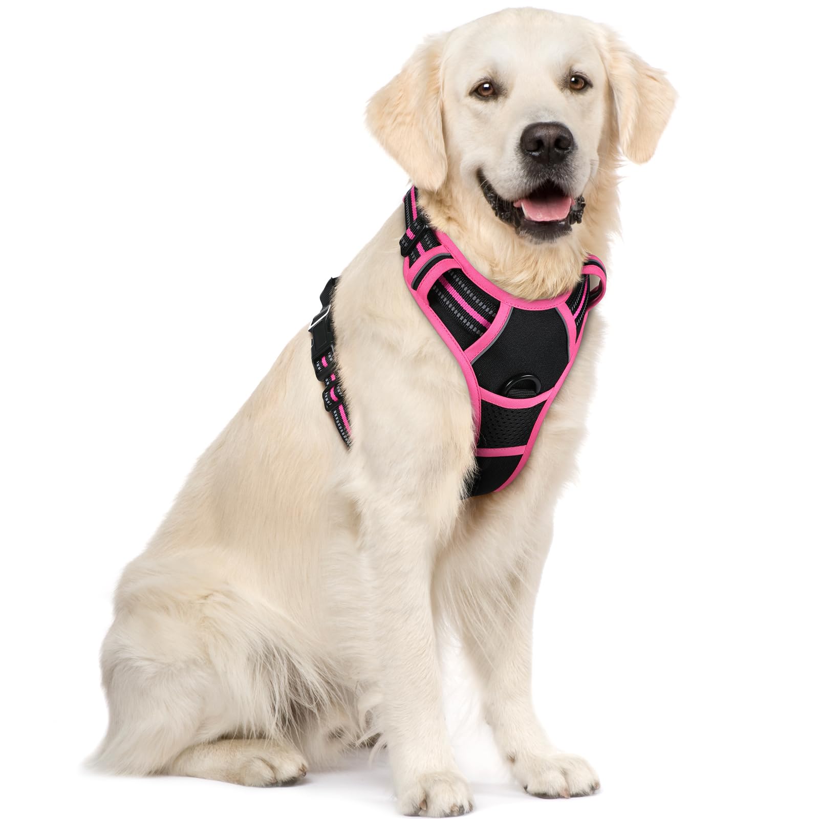 No Pull Dog Harness for Large Dogs – Adjustable Pet Vest with 2 Leash Clips