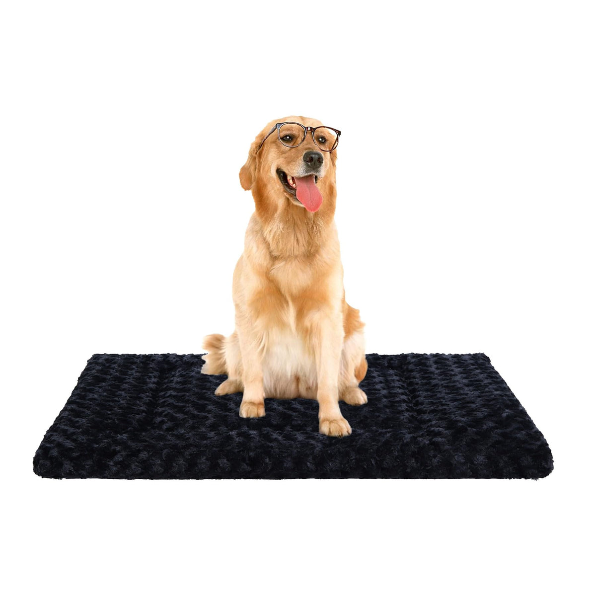 36" x 23" Washable Dog Bed Mat – Soft Plush Crate Pad for Medium Dogs