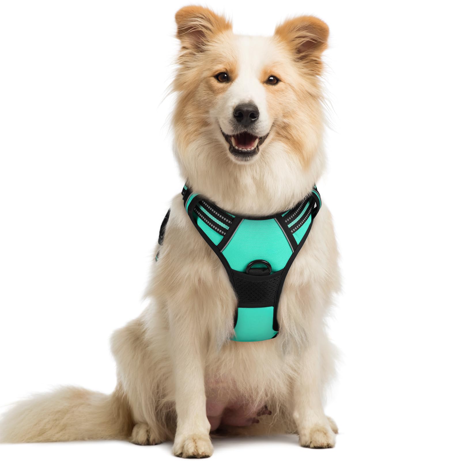 No Pull Dog Harness for Large Dogs – Adjustable Pet Vest with 2 Leash Clips