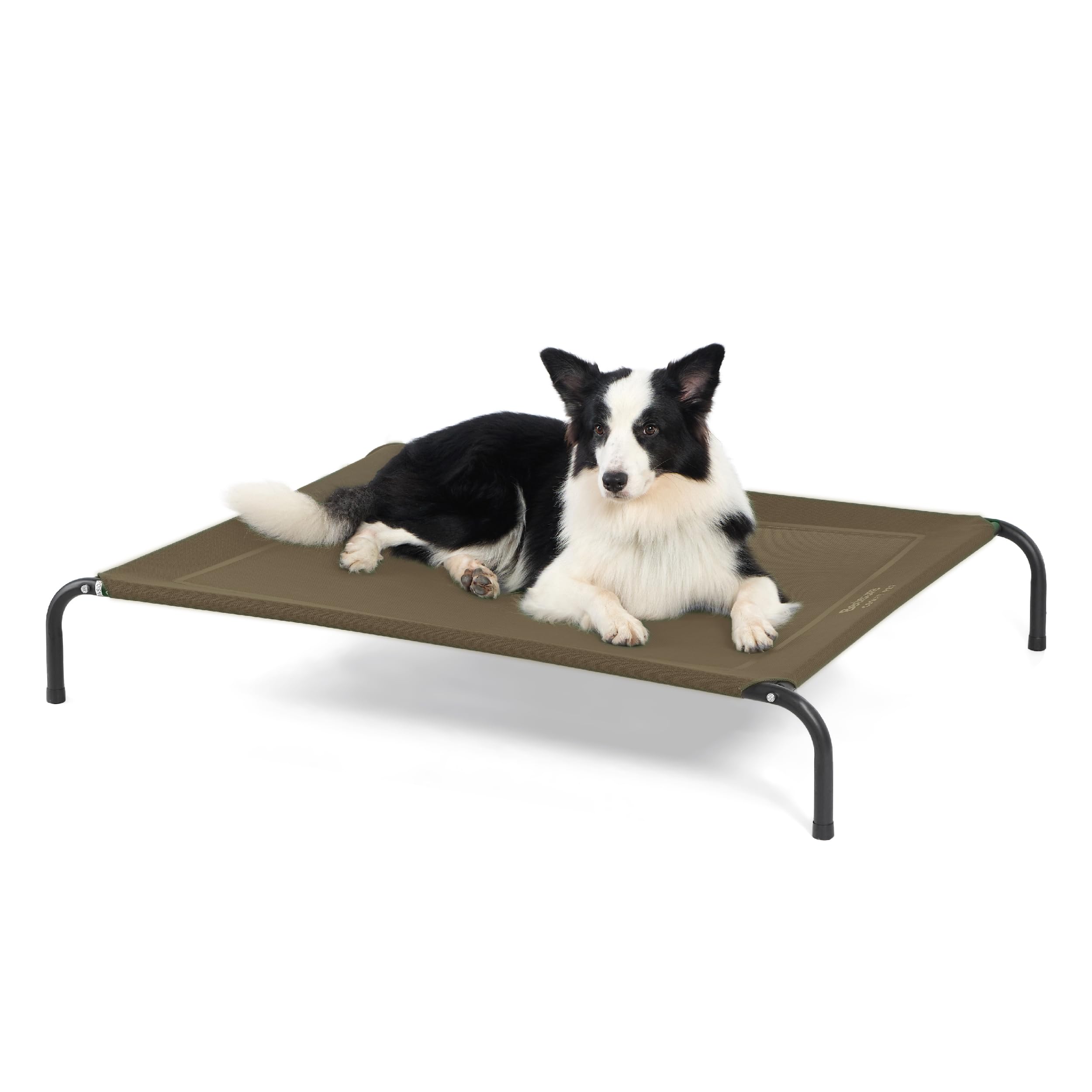 49" Large Elevated Cooling Dog Bed – Breathable Raised Outdoor Pet Cot, Grey