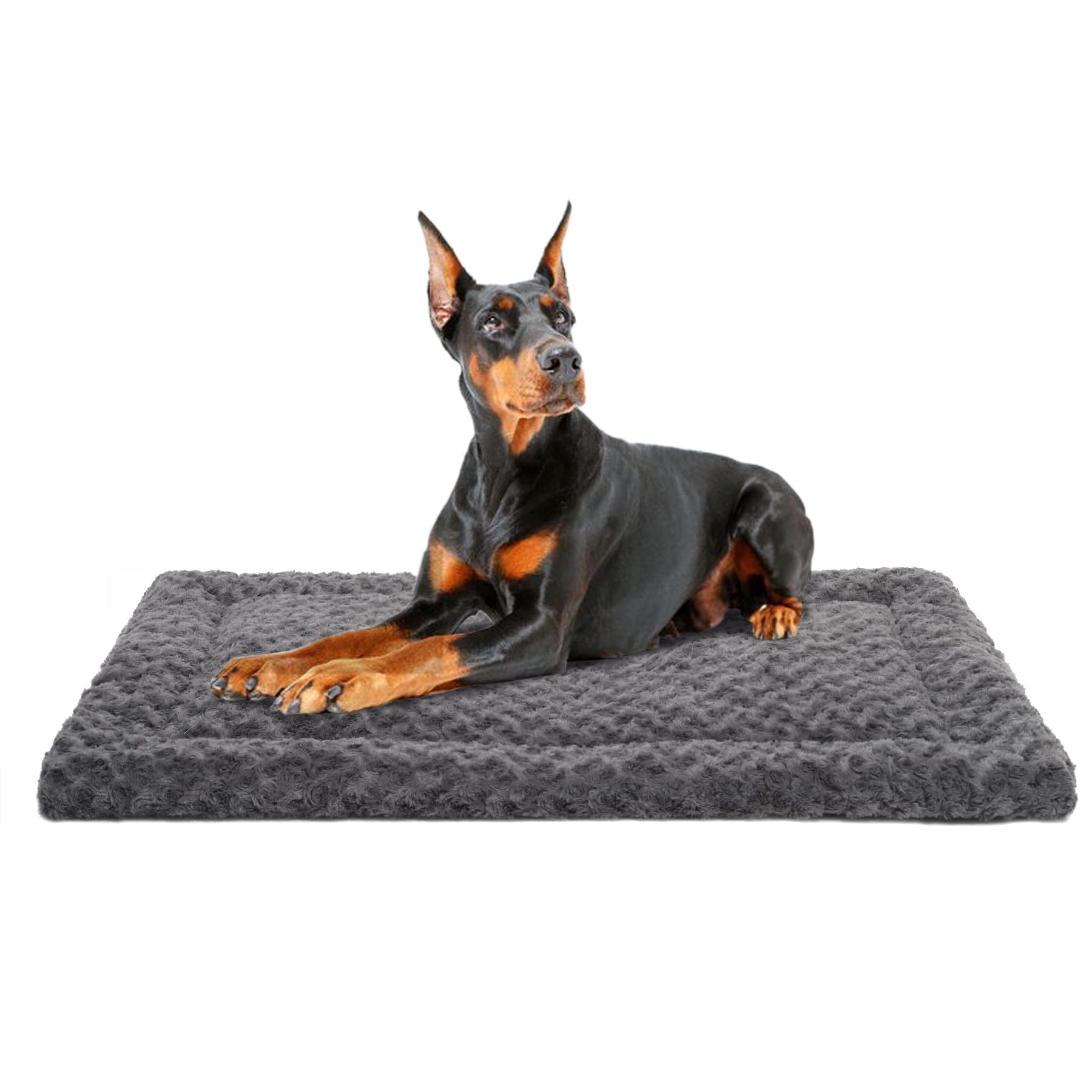 36" x 23" Washable Dog Bed Mat – Soft Plush Crate Pad for Medium Dogs