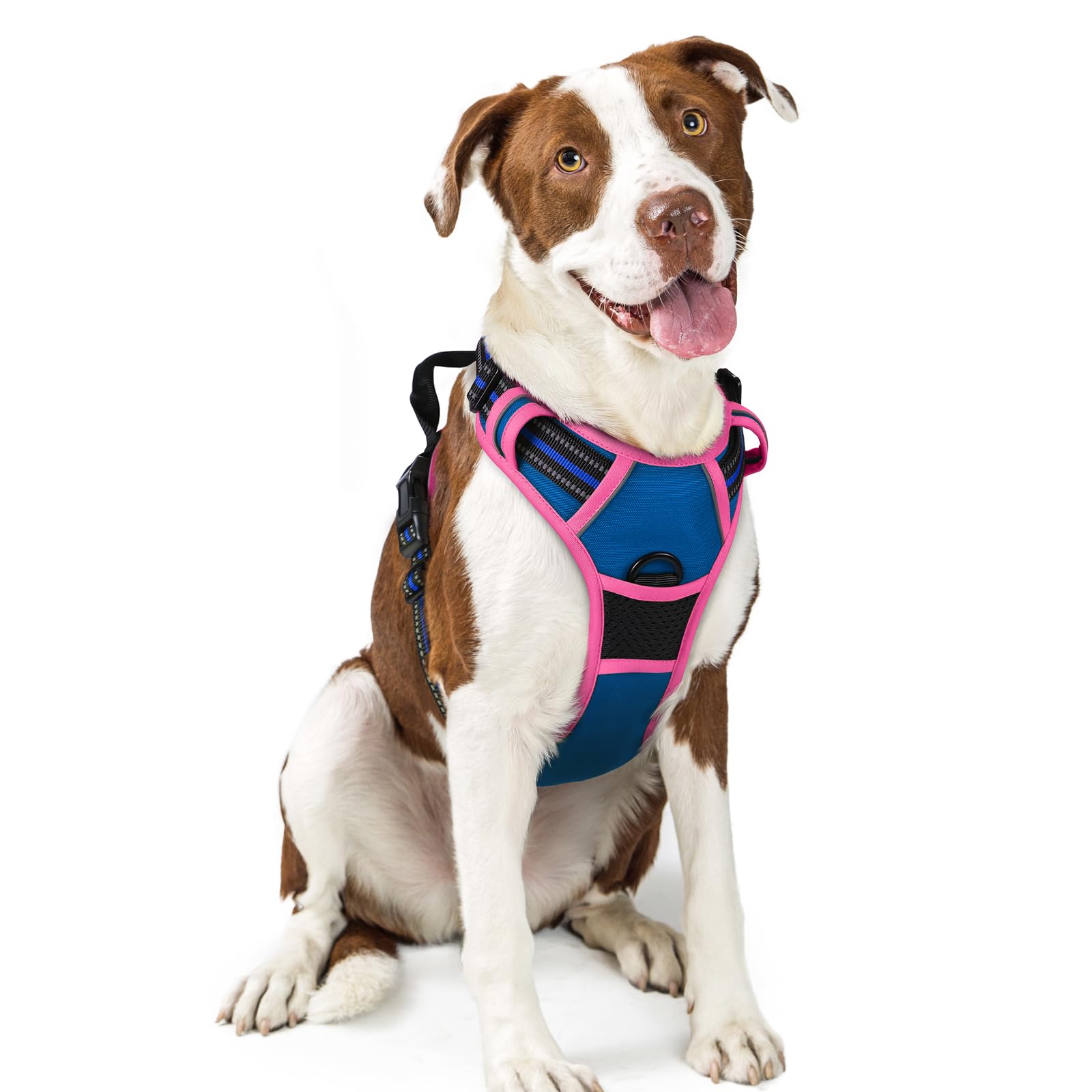 No Pull Dog Harness for Large Dogs – Adjustable Pet Vest with 2 Leash Clips