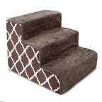 4-Step Dog Stairs for Small Dogs & Cats – 18" Foam Pet Steps for Bed & Couch