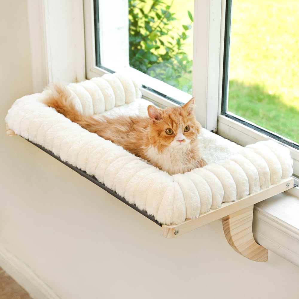 Cloud-Soft Cat Window Sill Perch – Cushioned Window Bed with Zipper Design, Large