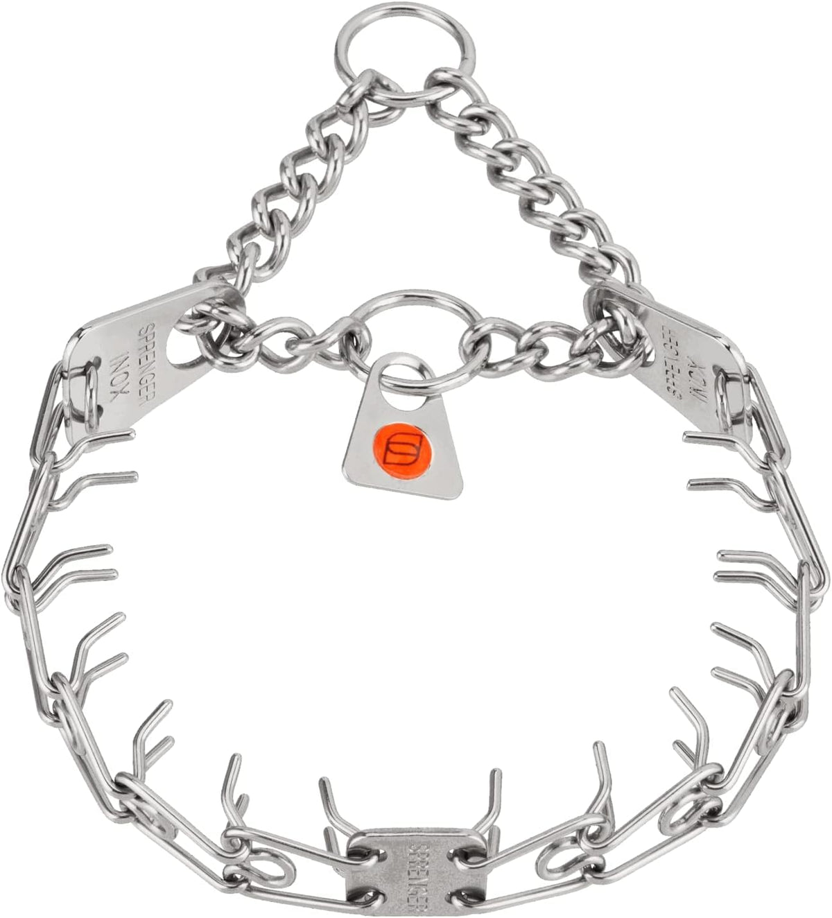 2.25mm Prong Dog Training Collar – Adjustable 14" Chrome-Plated Steel Pinch Collar
