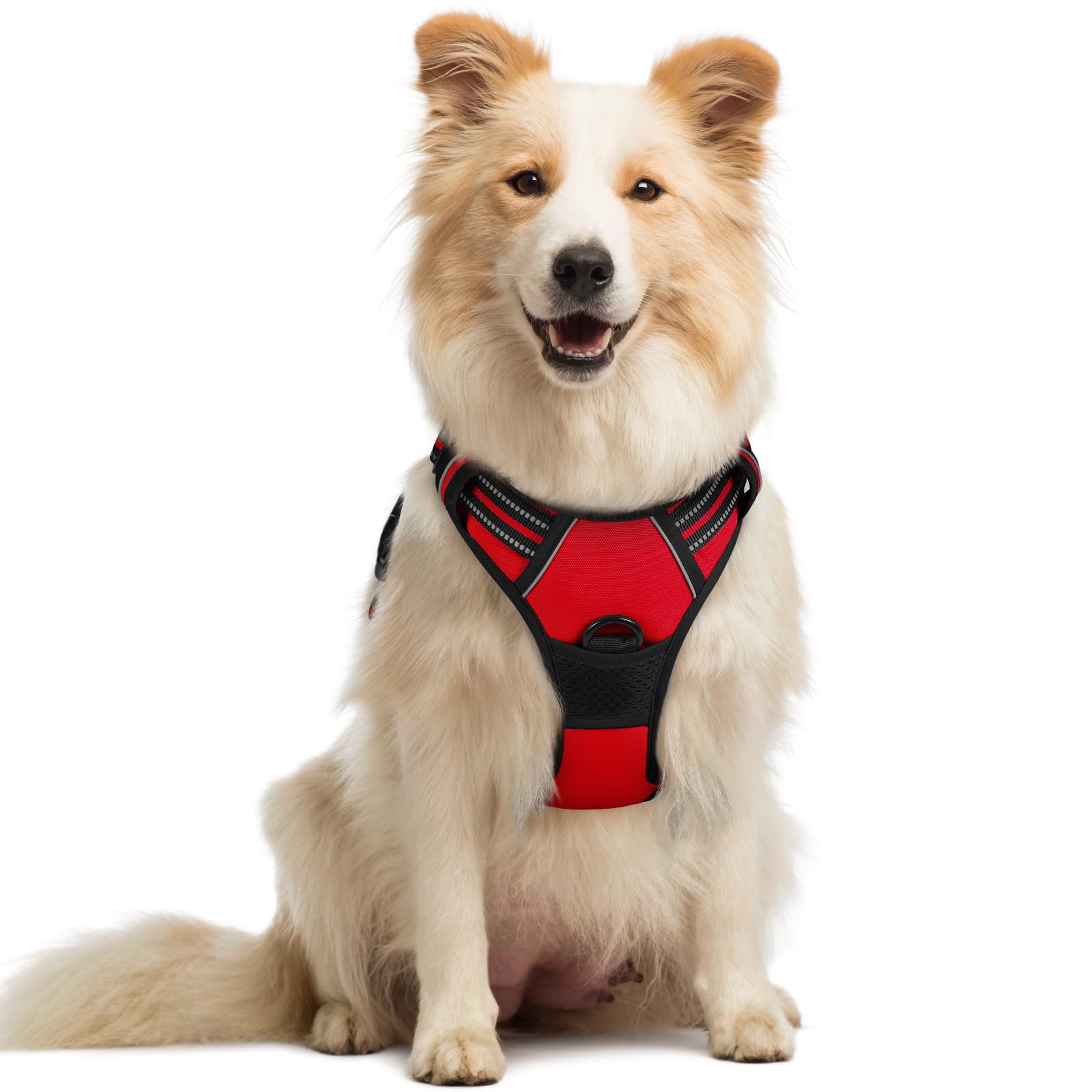No Pull Dog Harness for Large Dogs – Adjustable Pet Vest with 2 Leash Clips