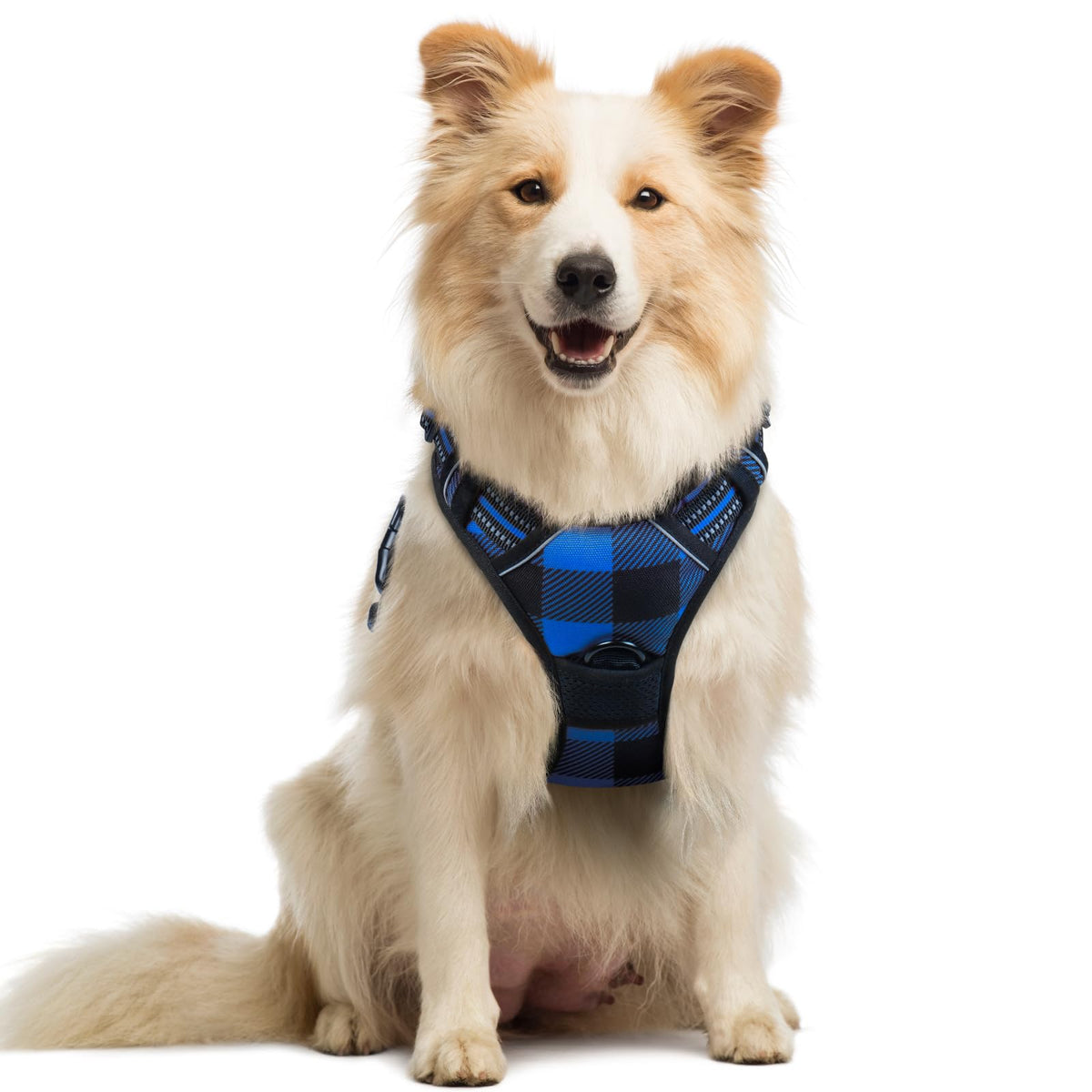 No Pull Dog Harness for Large Dogs – Adjustable Pet Vest with 2 Leash Clips