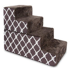 4-Step Dog Stairs for Small Dogs & Cats – 18" Foam Pet Steps for Bed & Couch