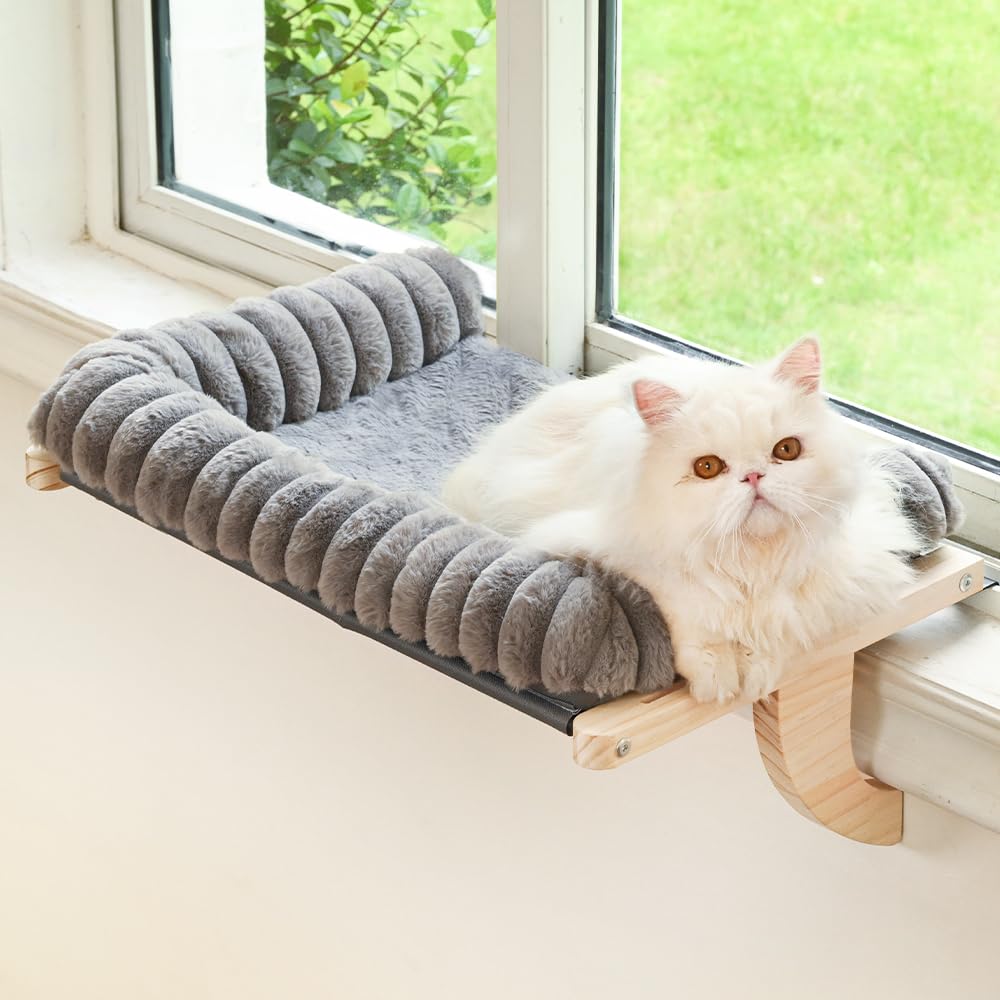 Cloud-Soft Cat Window Sill Perch – Cushioned Window Bed with Zipper Design, Large
