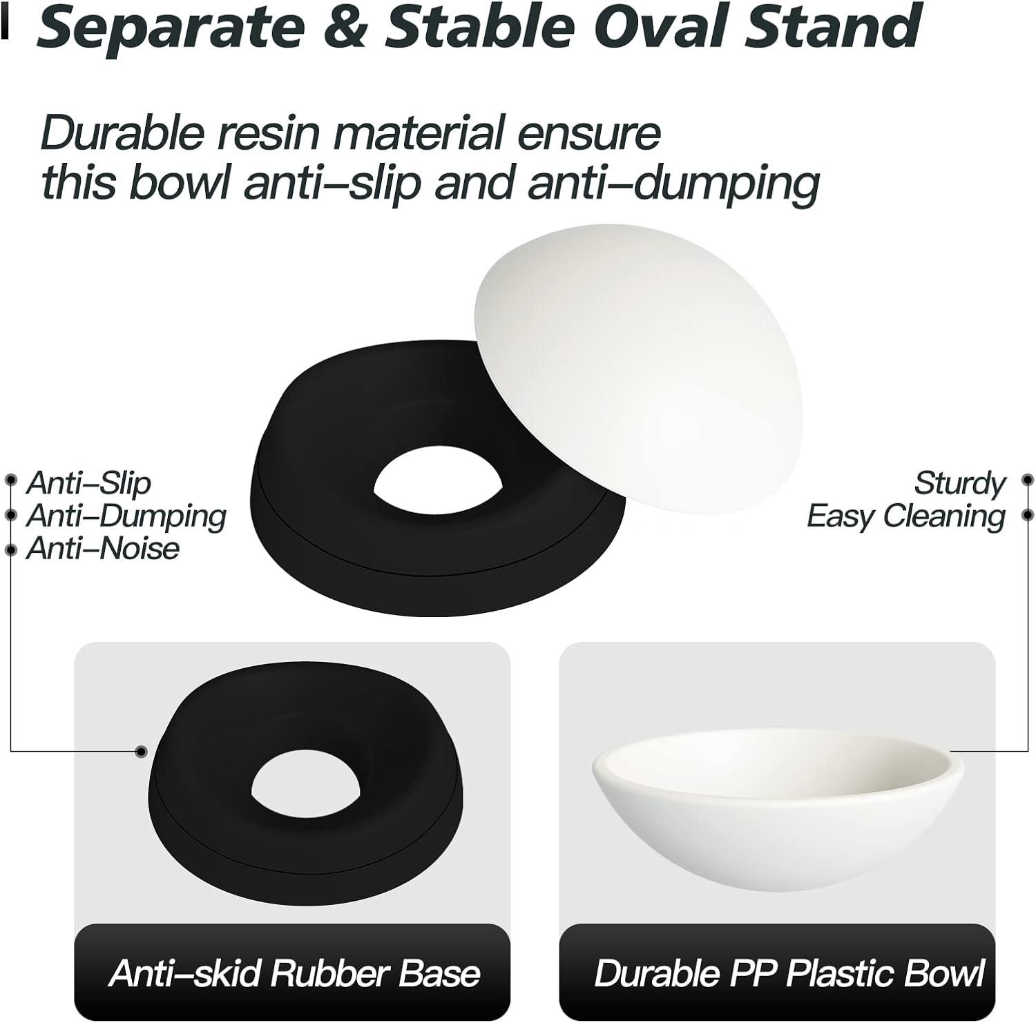 2-Pack Adjustable Tilted Cat Bowls – 17 oz