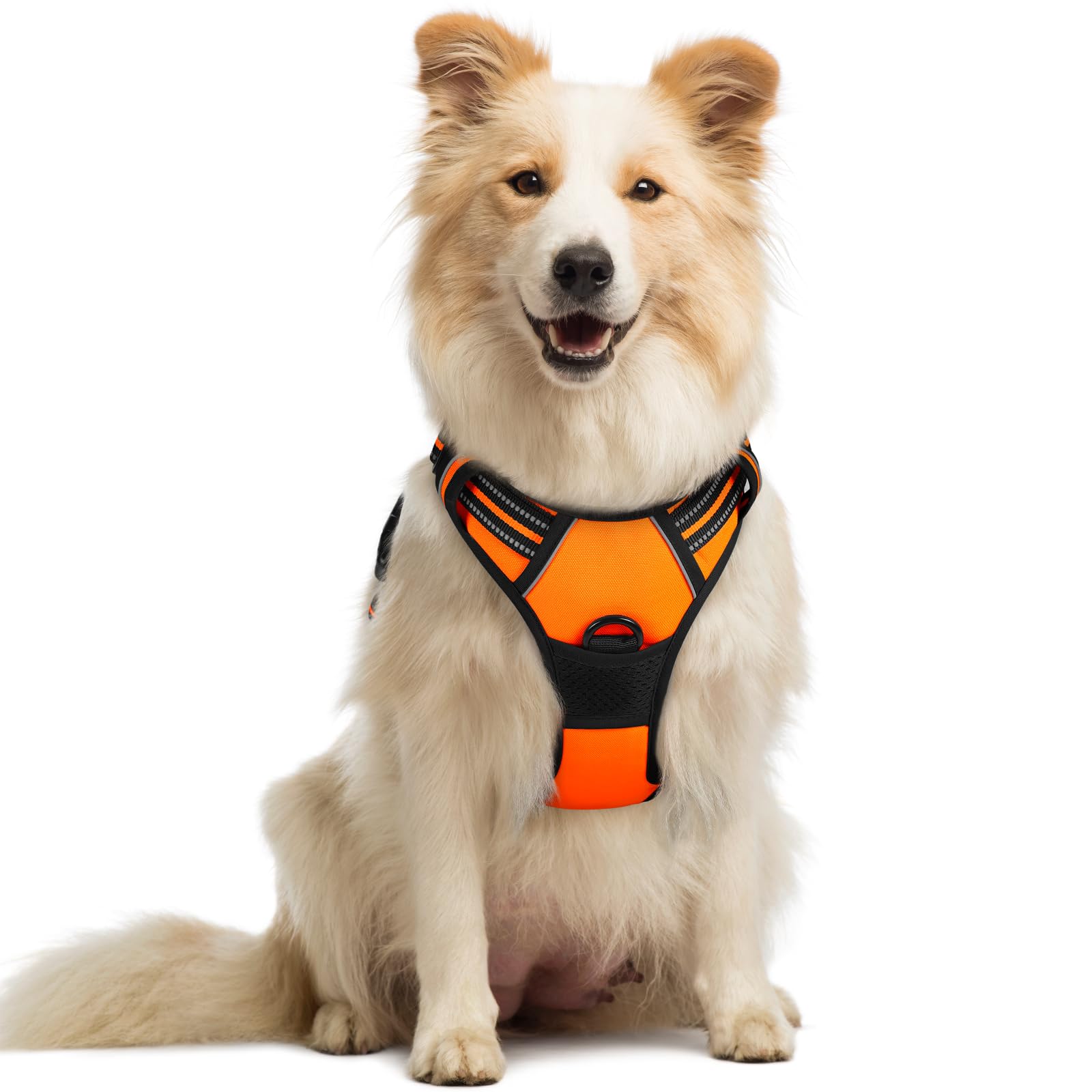 No Pull Dog Harness for Large Dogs – Adjustable Pet Vest with 2 Leash Clips