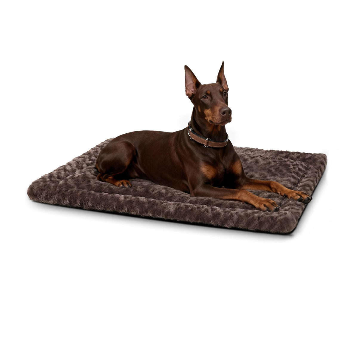 36" x 23" Washable Dog Bed Mat – Soft Plush Crate Pad for Medium Dogs