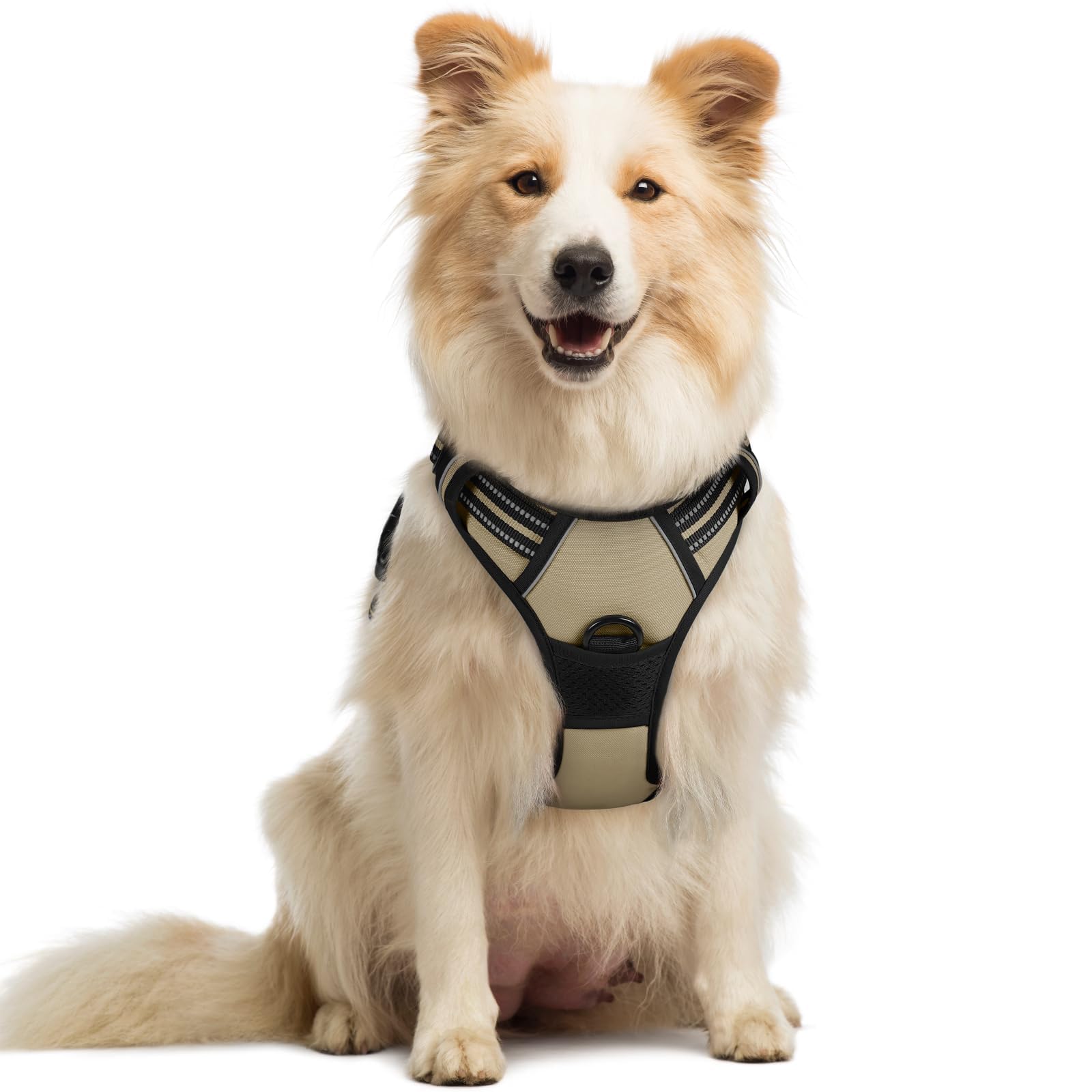 No Pull Dog Harness for Large Dogs – Adjustable Pet Vest with 2 Leash Clips