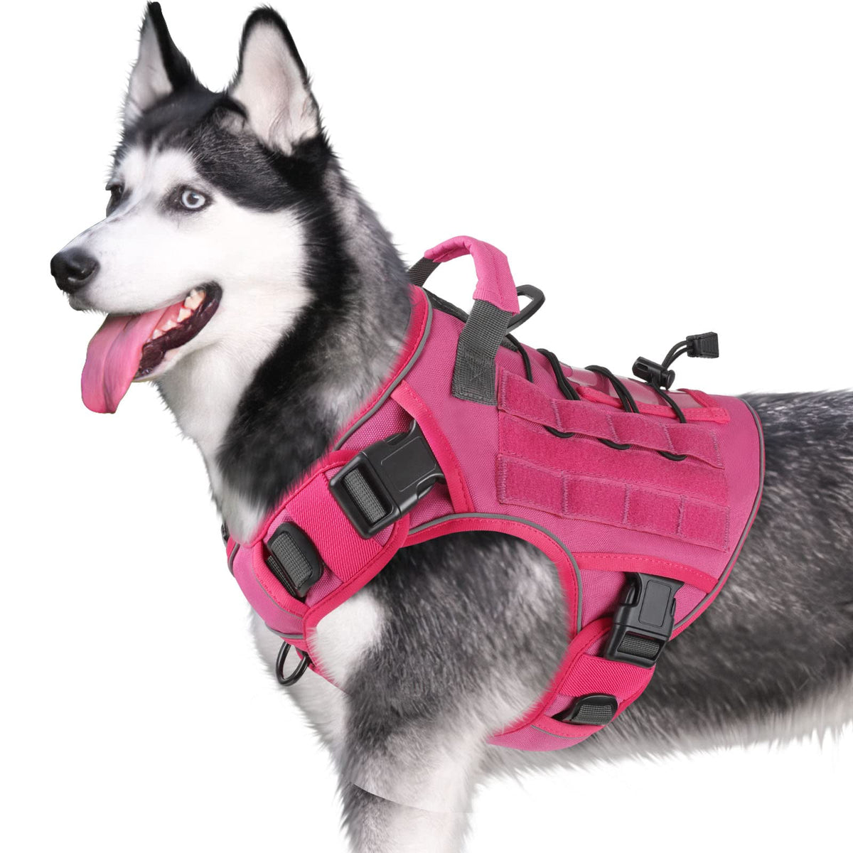 Tactical Dog Harness for Large Dogs – Adjustable No Pull Harness with Handle