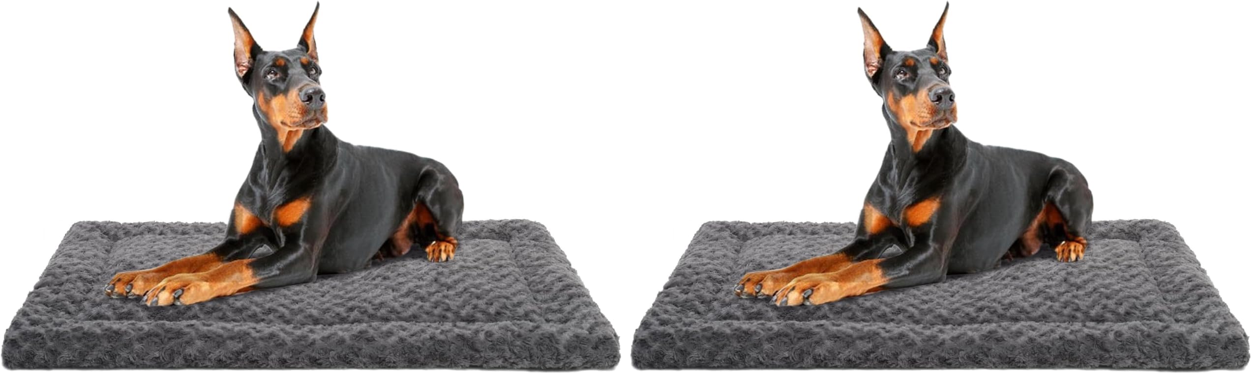 36" x 23" Washable Dog Bed Mat – Soft Plush Crate Pad for Medium Dogs