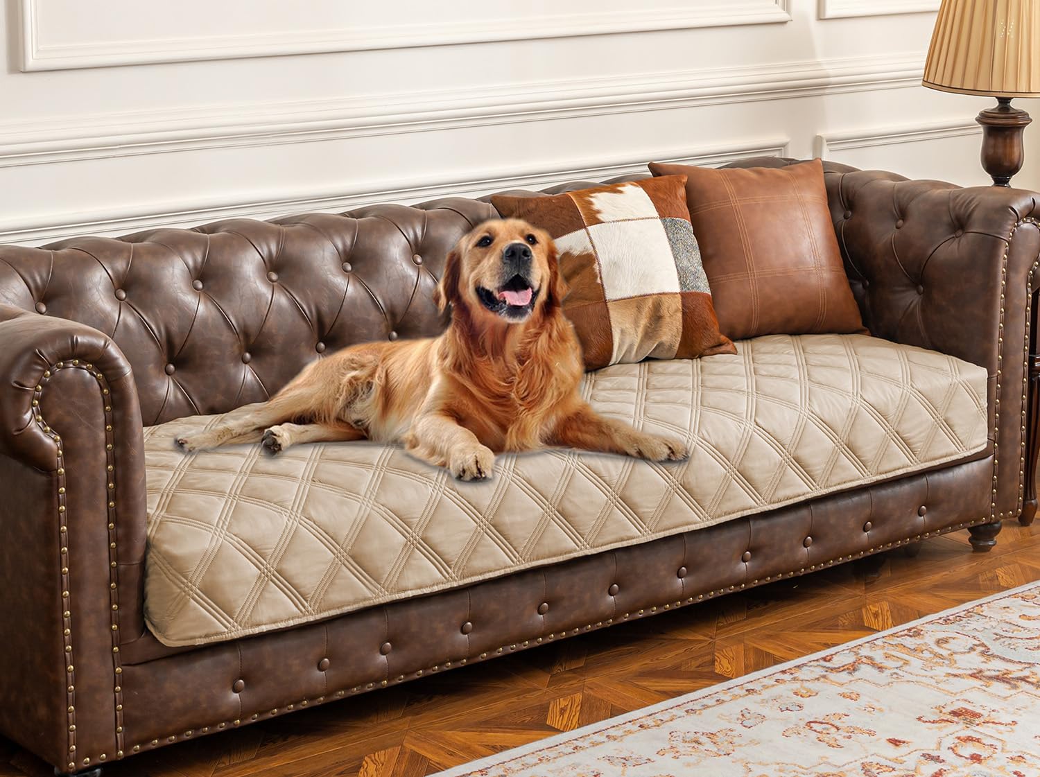Reversible Quilted Pet Furniture Cover