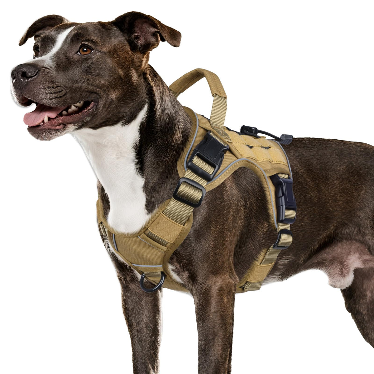 Tactical Dog Harness for Large Dogs – Adjustable No Pull Harness with Handle