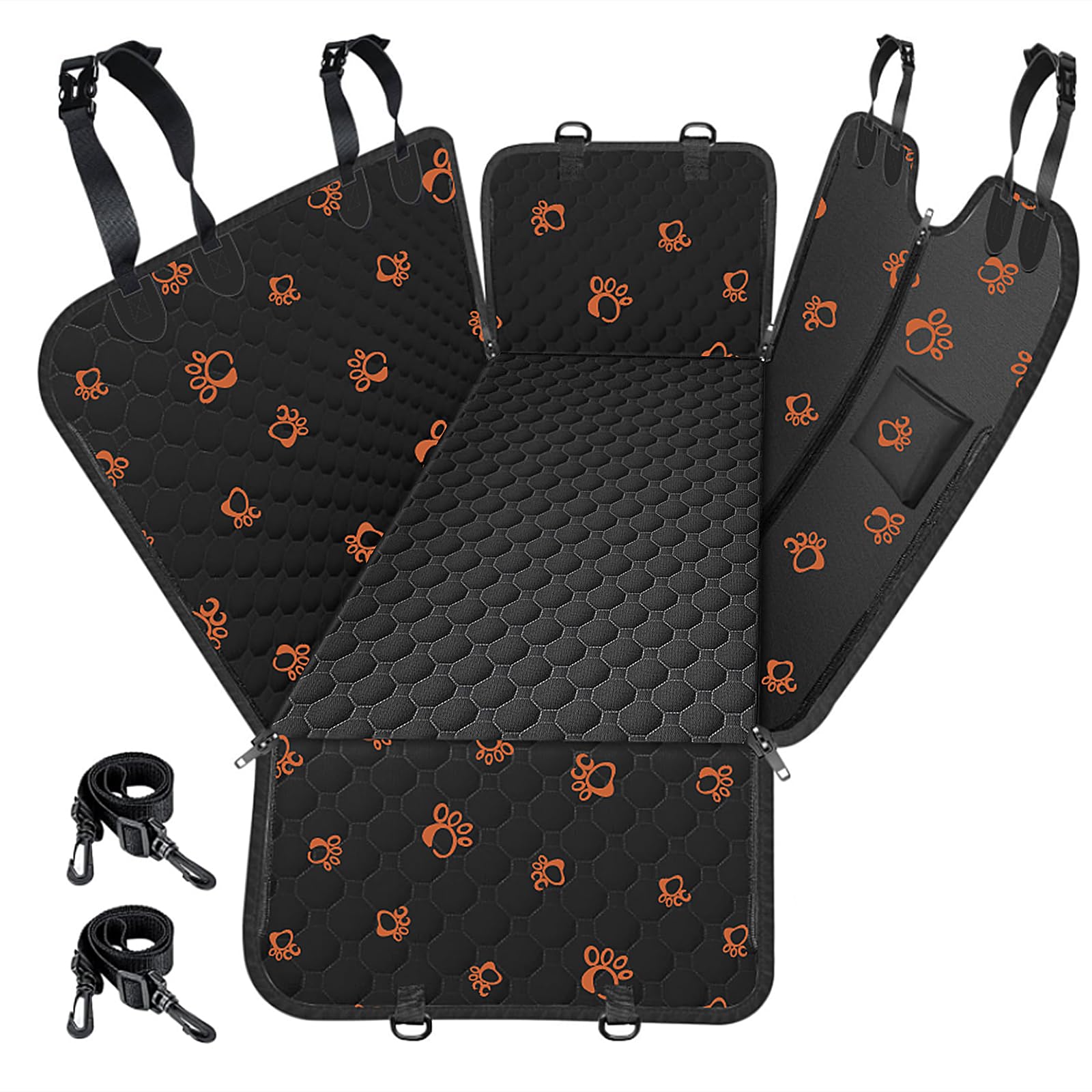 Dog Car Seat Cover for Back Seat, Waterproof Dog Hammock for Car