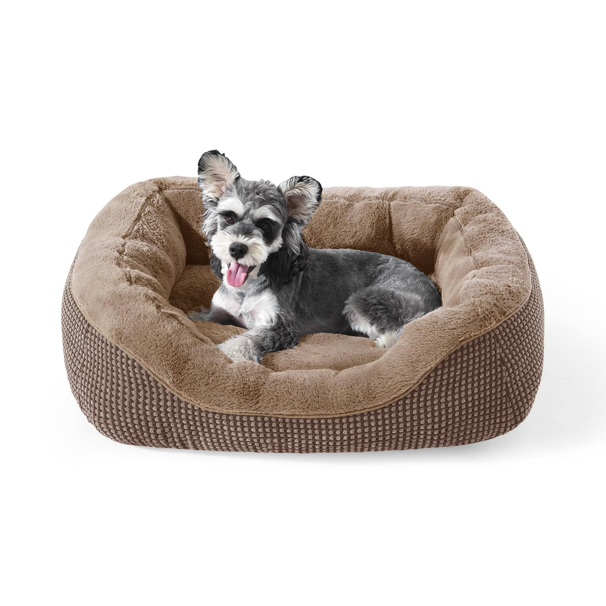 Medium Dog Bed with Raised Sides – 30" x 24" Washable Pet Bed