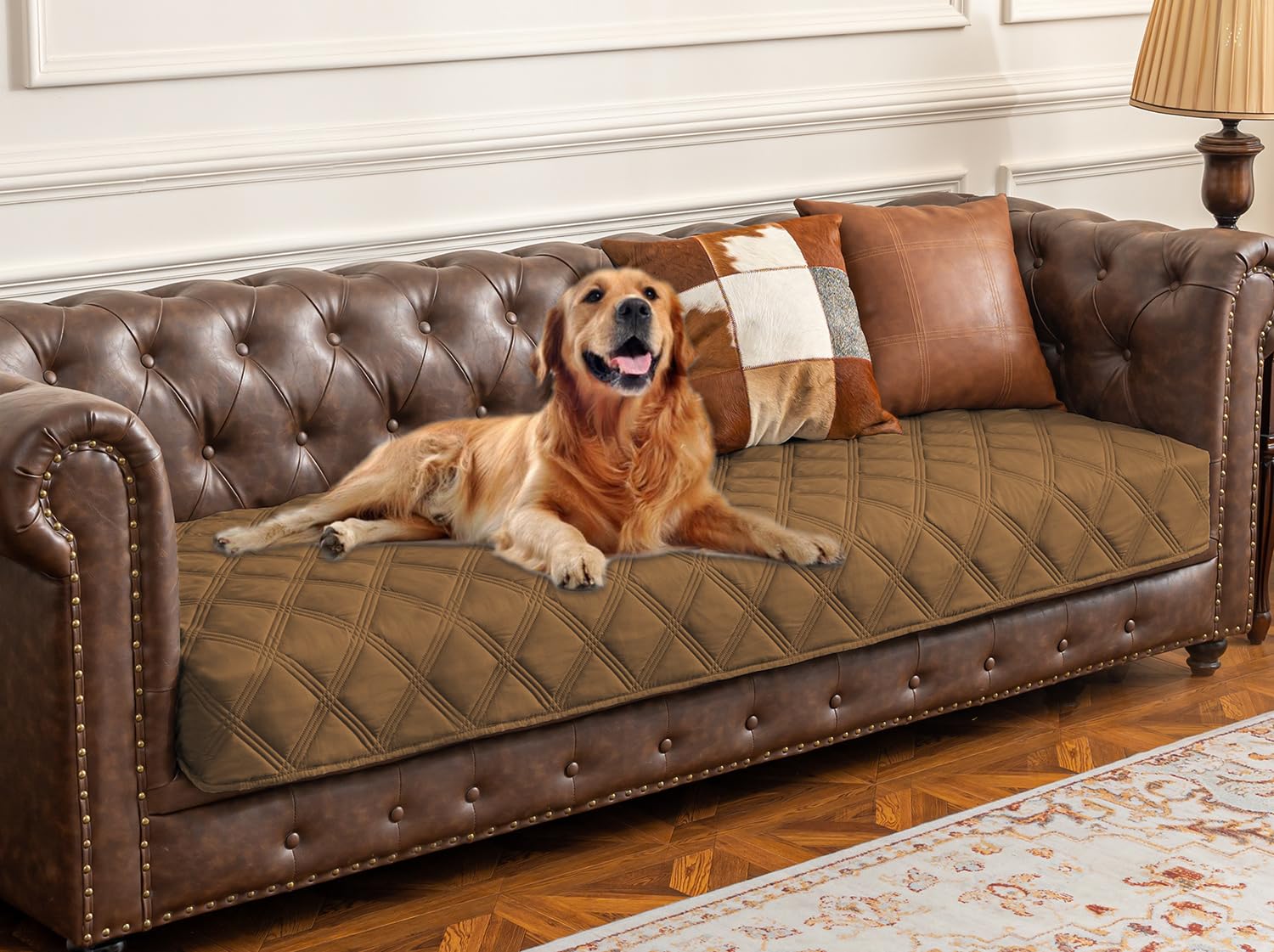 Reversible Quilted Pet Furniture Cover
