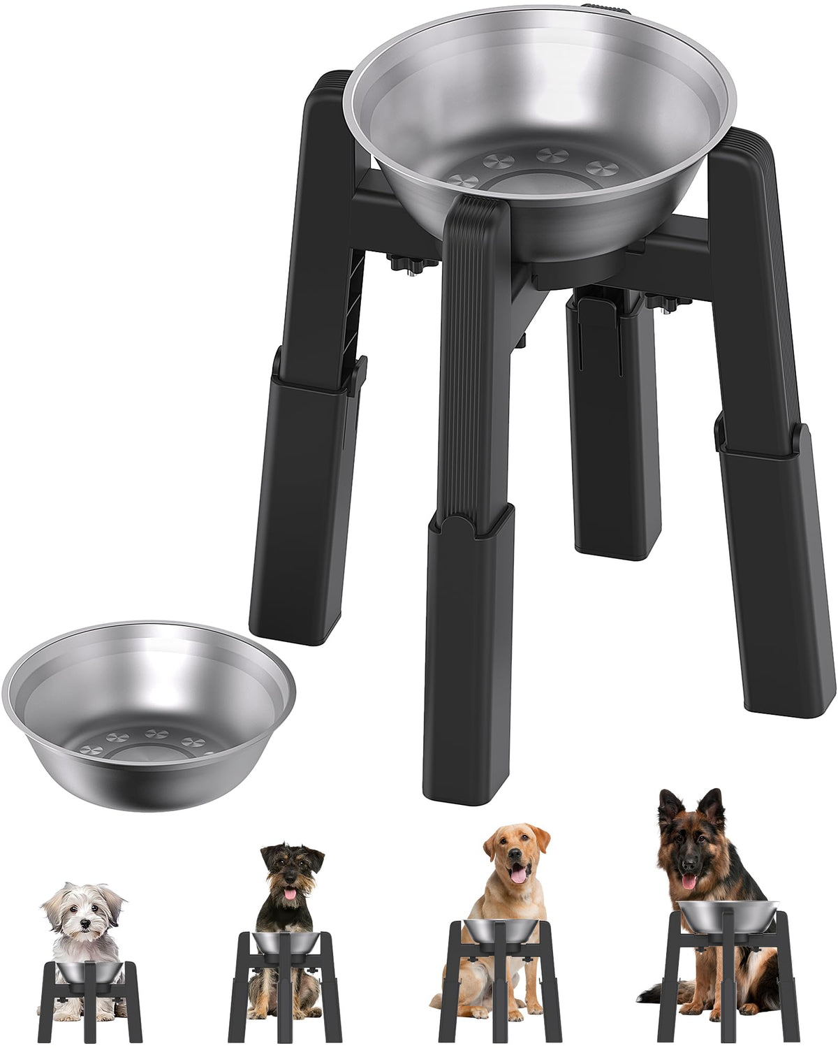 Adjustable Pet Bowl Stand – Height & Width Adjustable