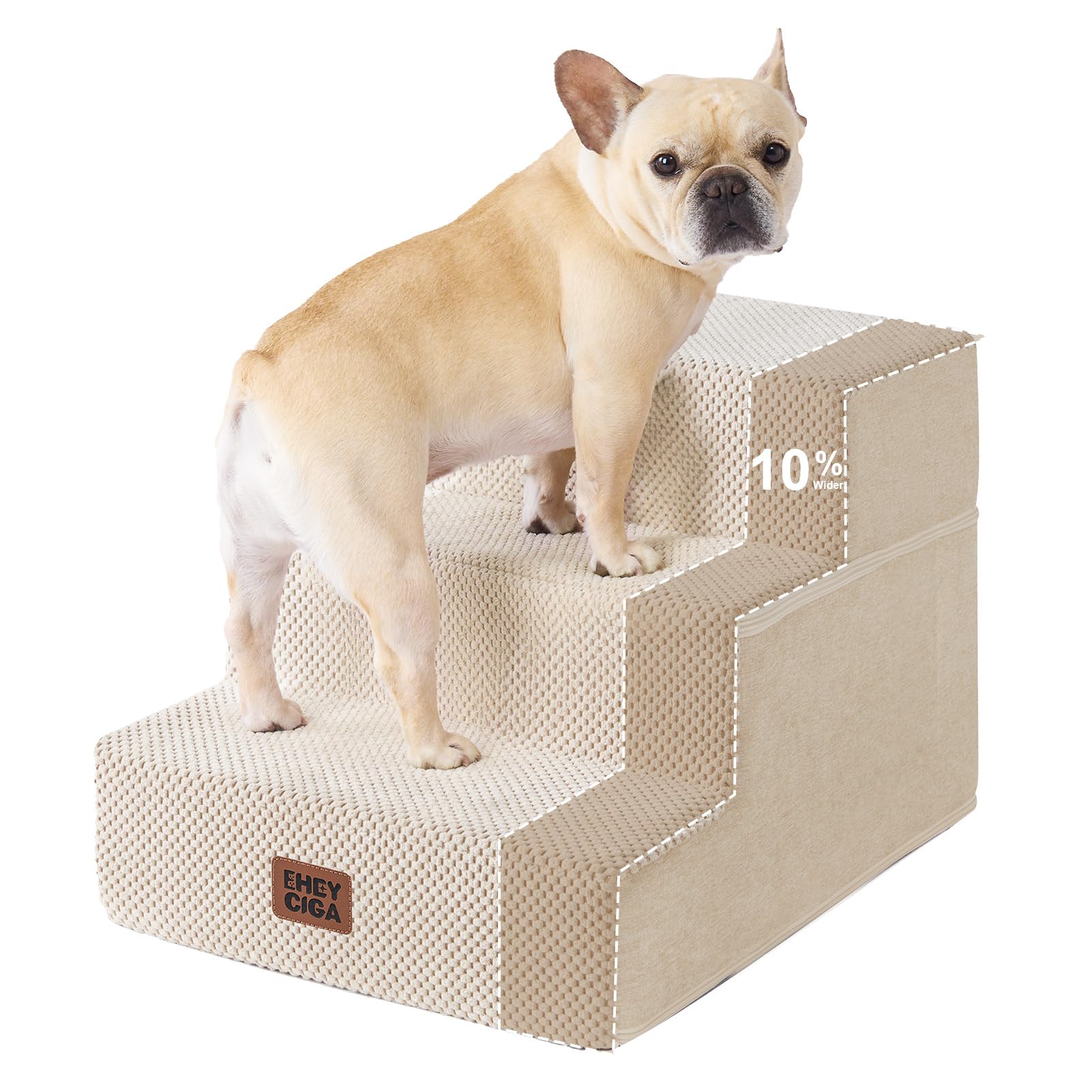 4-Step Dog Stairs for Bed – 18" Pet Steps for Small Dogs & Cats