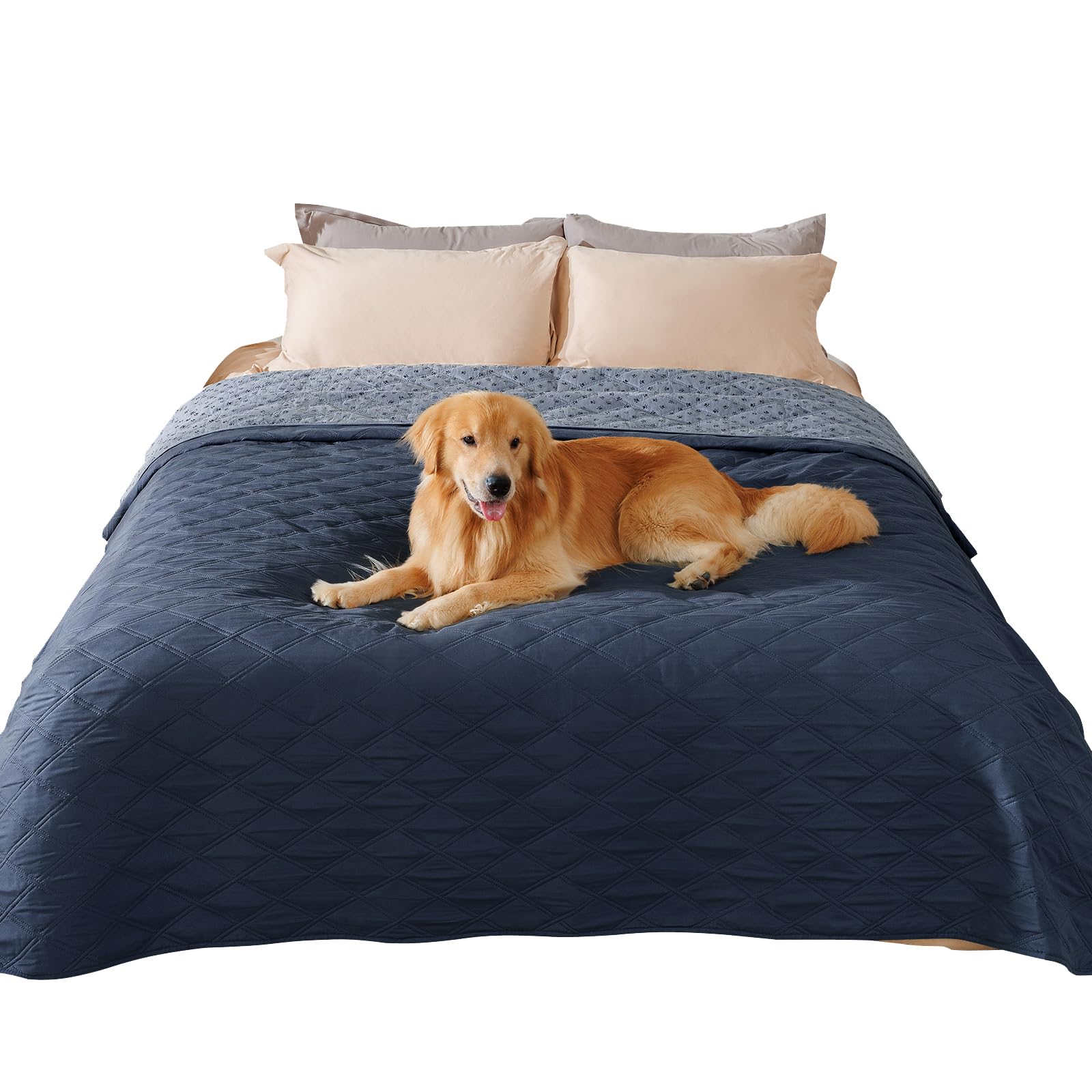 Quilted Pet Couch Protector with Non-Slip Back