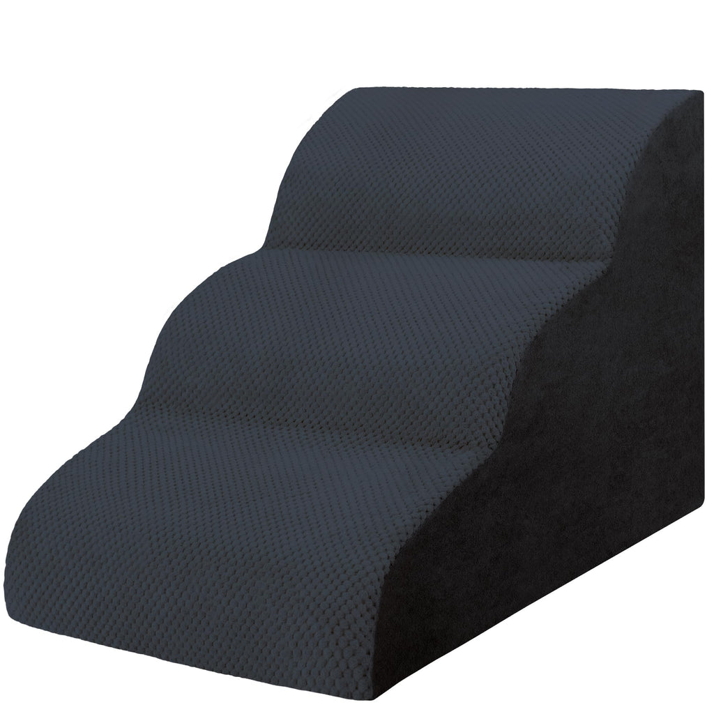 3-Step Dog Stairs for Small Dogs – Soft Foam Pet Steps for Bed & Couch