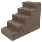 4-Step Dog Stairs for Small Dogs & Cats – 18" Foam Pet Steps for Bed & Couch