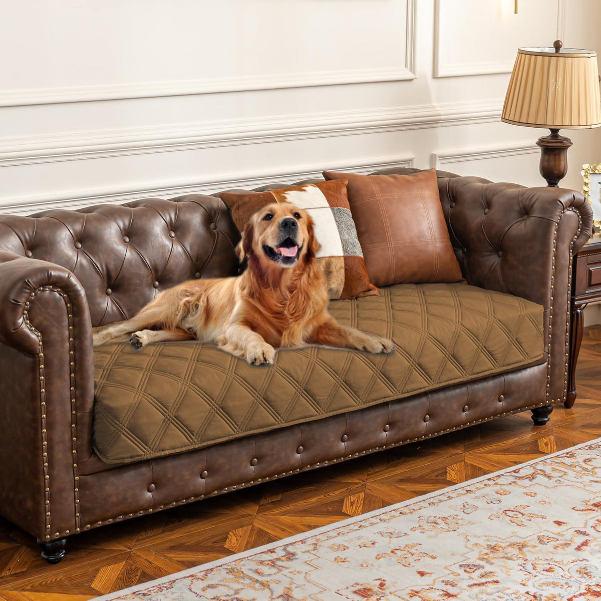 Reversible Quilted Pet Furniture Cover