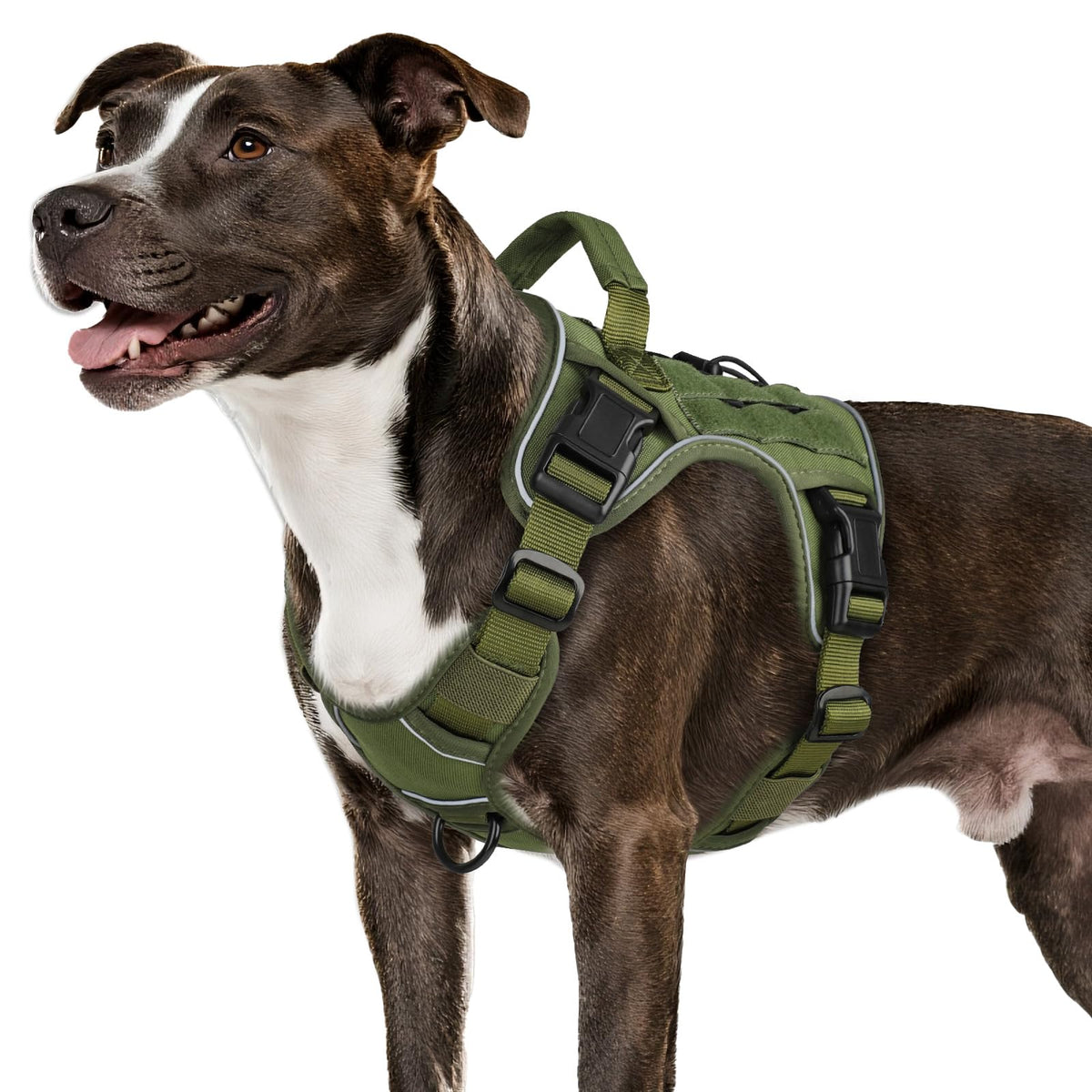 Tactical Dog Harness for Large Dogs – Adjustable No Pull Harness with Handle