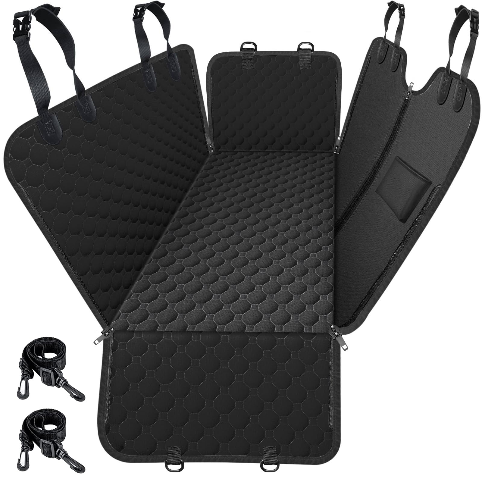 Dog Car Seat Cover for Back Seat, Waterproof Dog Hammock for Car