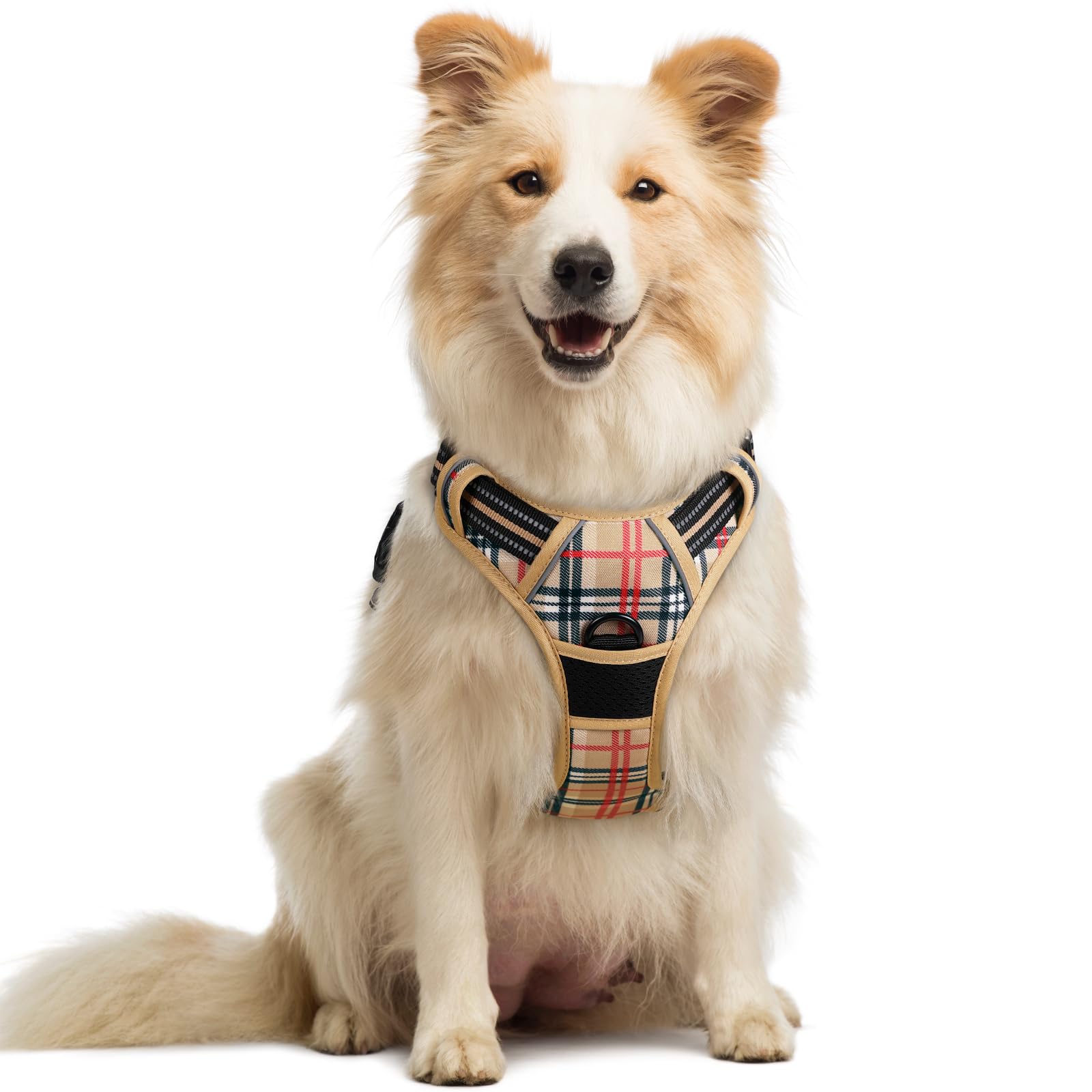 No Pull Dog Harness for Large Dogs – Adjustable Pet Vest with 2 Leash Clips