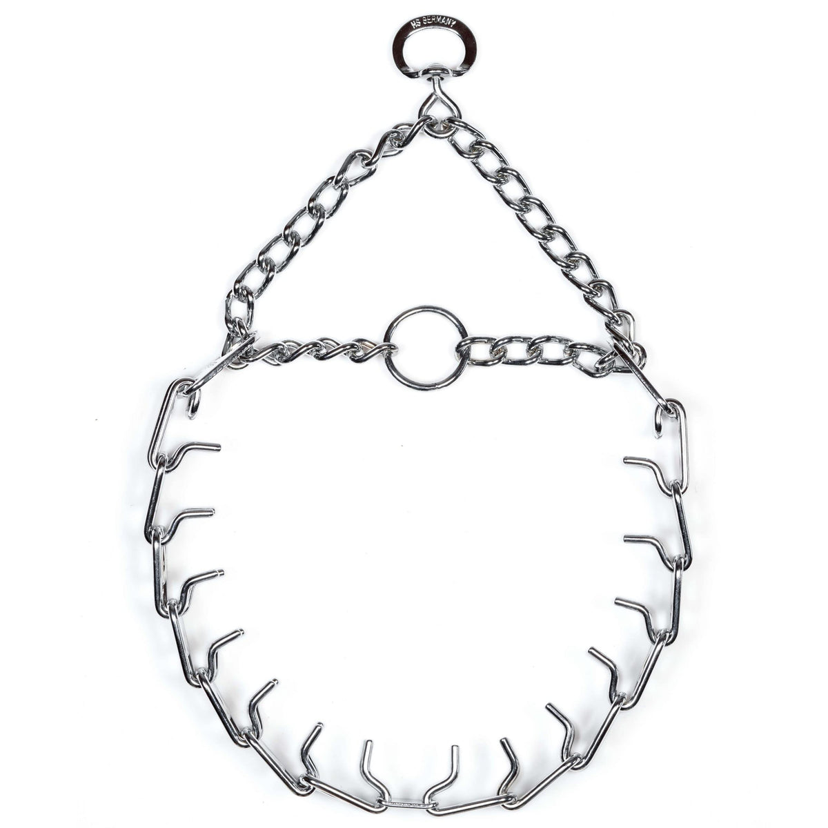 2.25mm Prong Dog Training Collar – Adjustable 14" Chrome-Plated Steel Pinch Collar