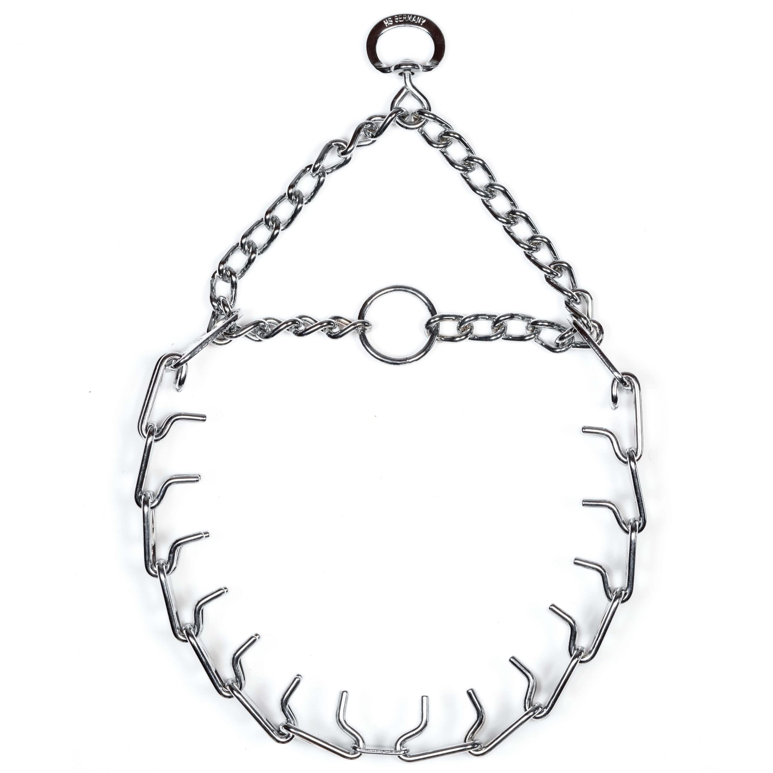 3.0mm Prong Dog Training Collar – 22" Adjustable Chrome-Plated Steel Collar