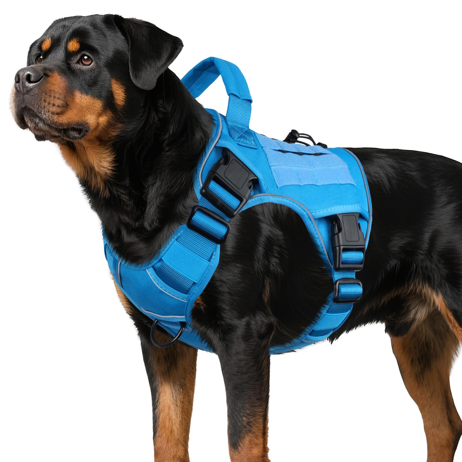 Tactical Dog Harness for Large Dogs – Adjustable No Pull Harness with Handle