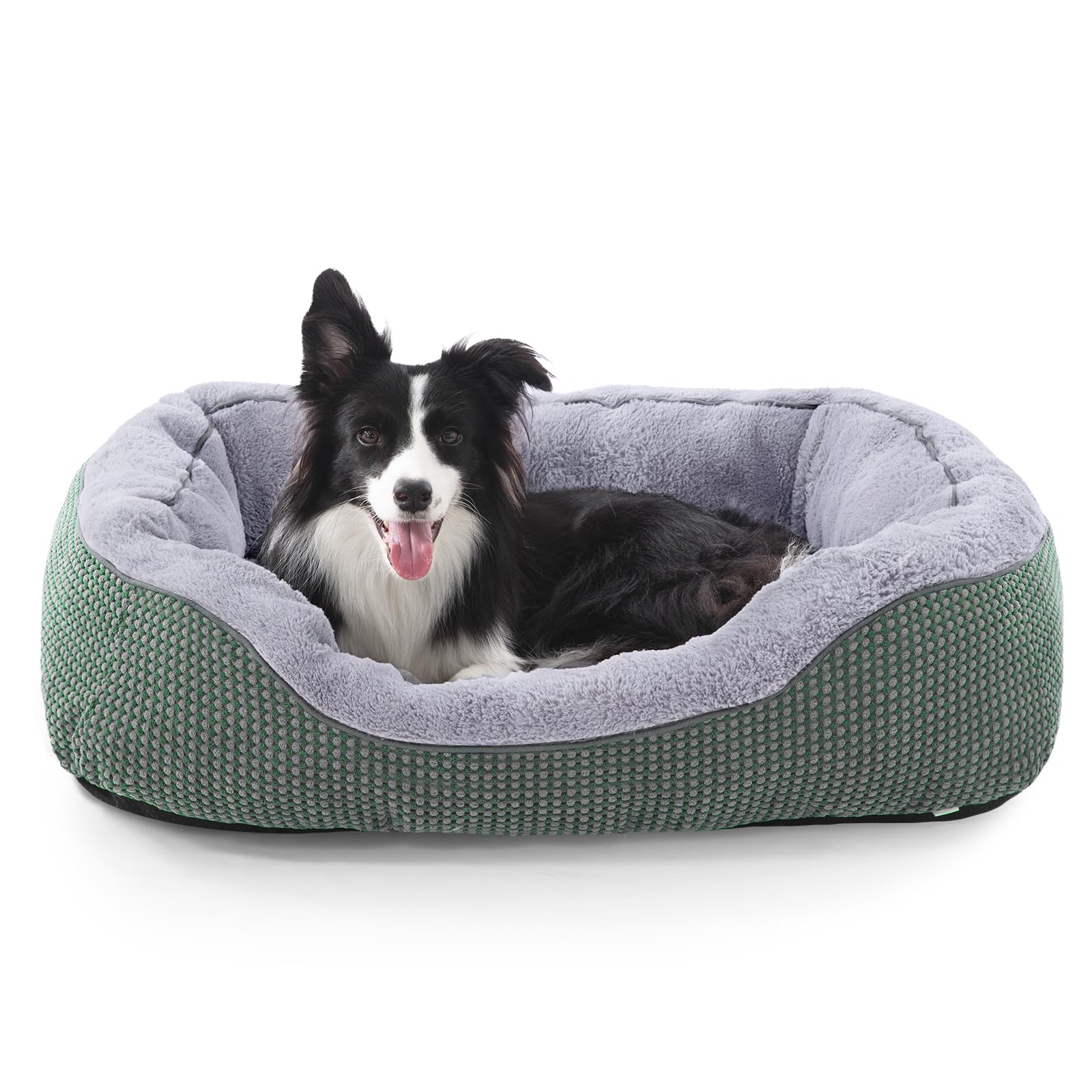 Medium Dog Bed with Raised Sides – 30" x 24" Washable Pet Bed