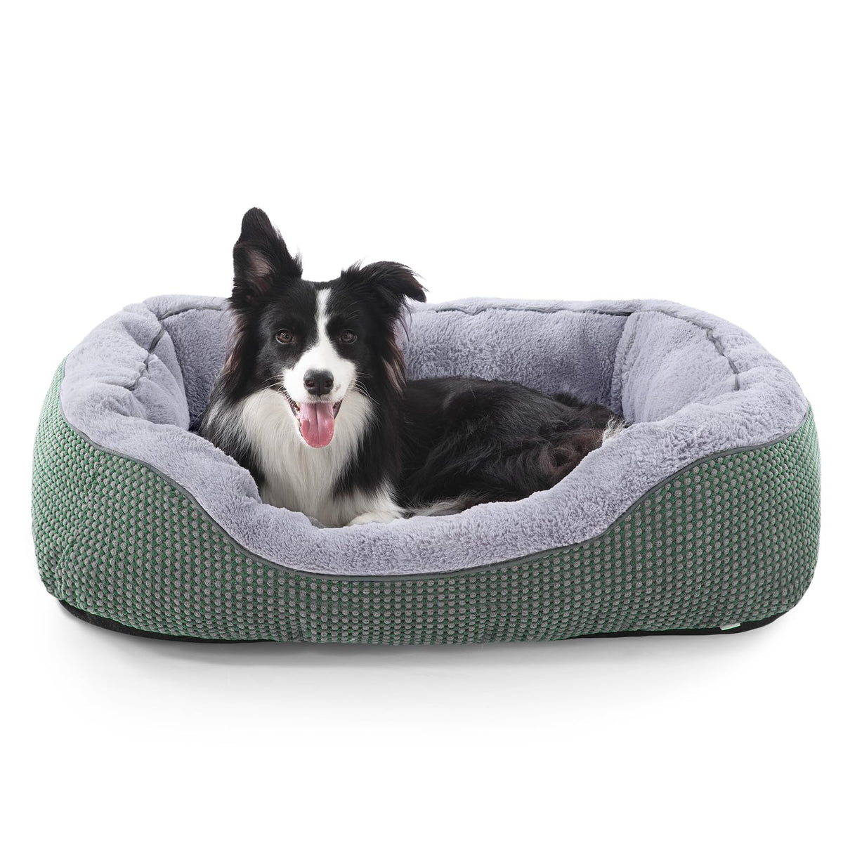 20" Small Dog & Cat Bed – Washable Soft Bolster Pet Bed with Non-Slip Bottom