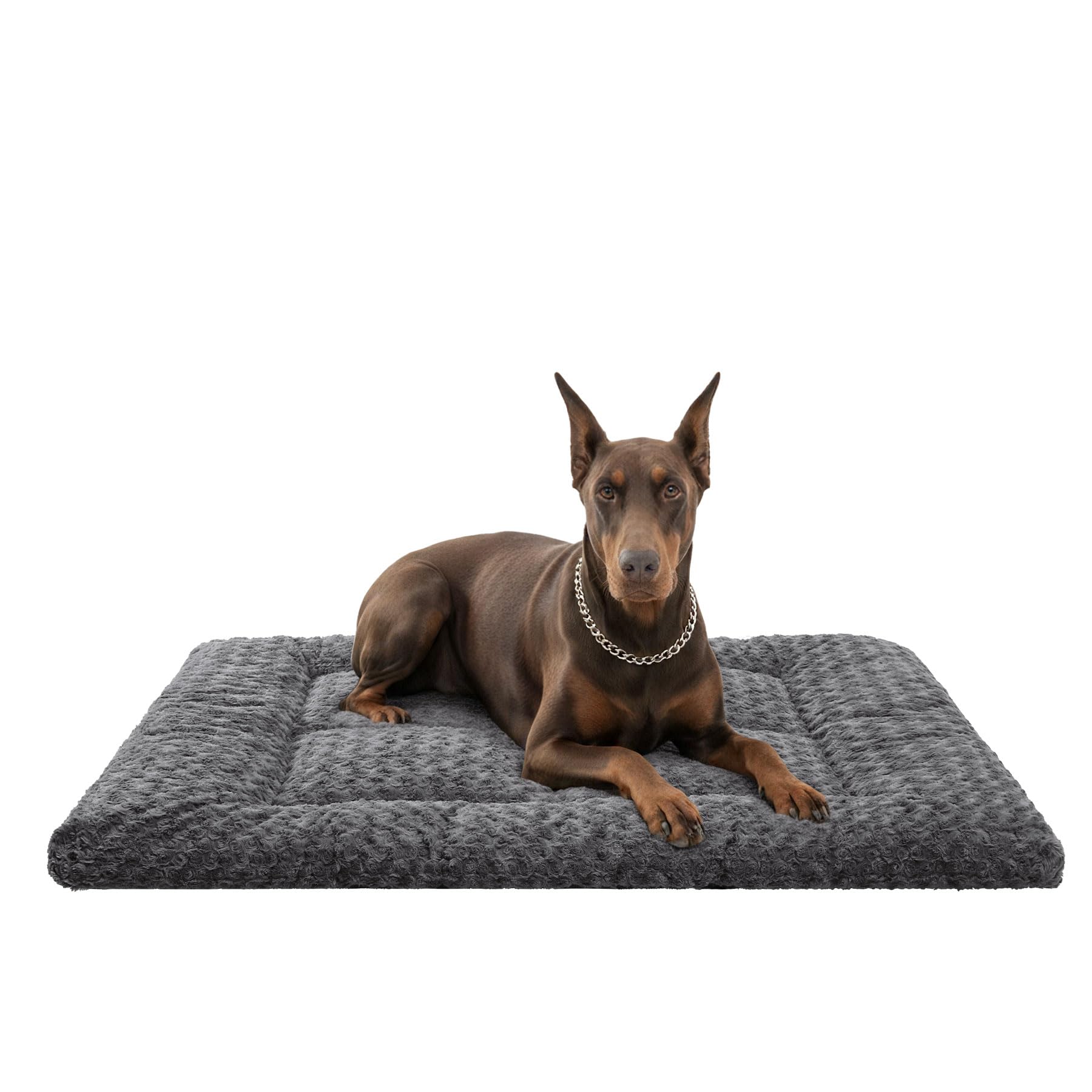 36" x 23" Washable Dog Bed Mat – Soft Plush Crate Pad for Medium Dogs