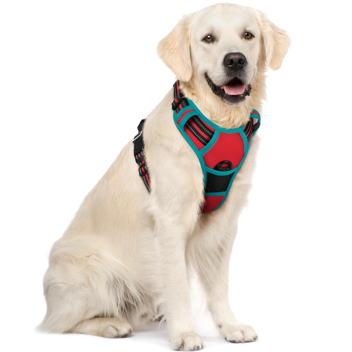 No Pull Dog Harness for Large Dogs – Adjustable Pet Vest with 2 Leash Clips