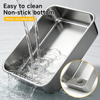 Compact Stainless Steel Cat Litter Box with Scoop
