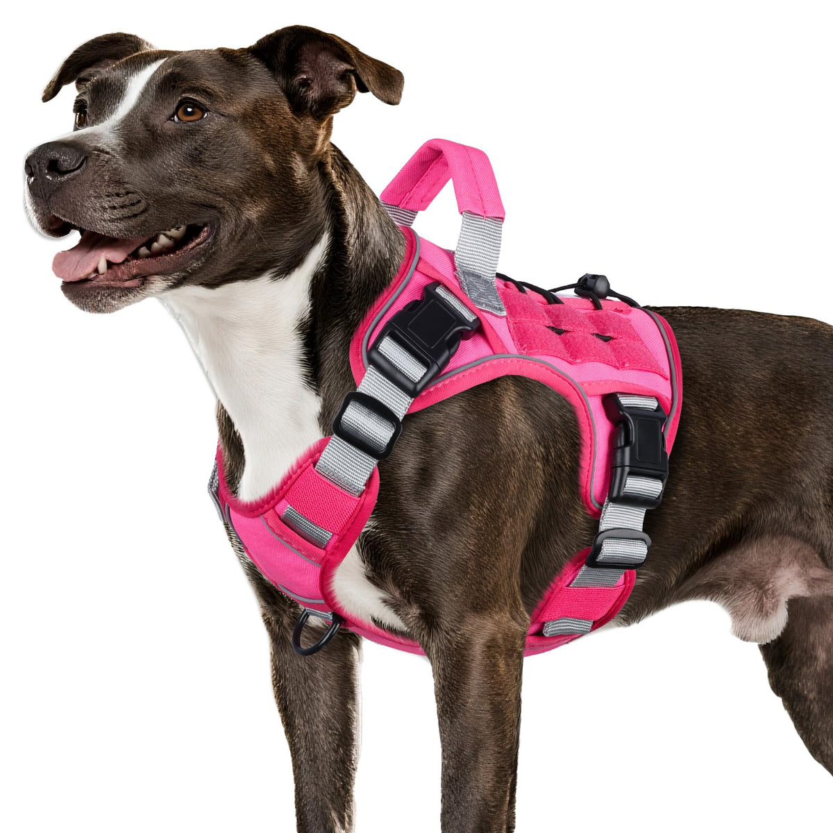 Tactical Dog Harness for Large Dogs – Adjustable No Pull Harness with Handle